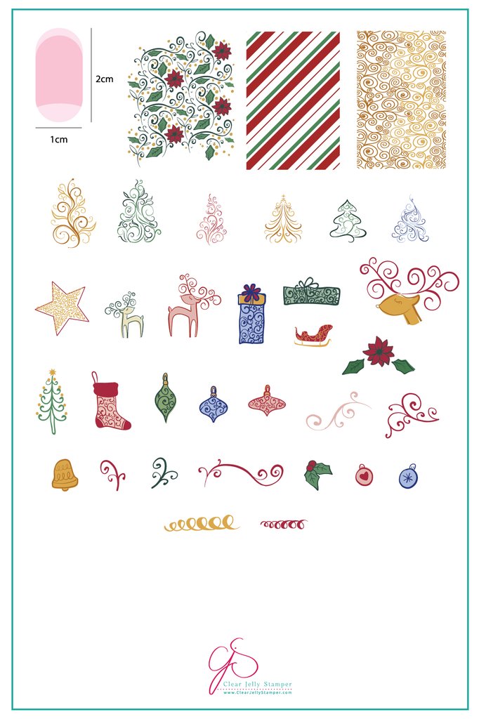 Baubles & Bells (CjS C-21)  - Clear Jelly Stamping Plate