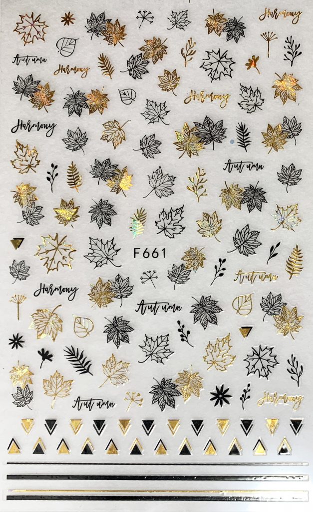 Pasties - Black & Gold Leaves Outlines # 661 Main image