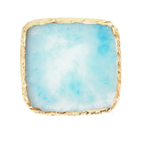 Square Gold Edge Resin Stone Palette - 5 Color Choices