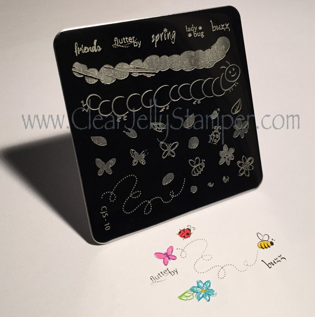 Baby Bugs and Bees (CjS-10) - CJS Small Stamping Plate