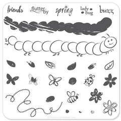 Baby Bugs and Bees (CjS-10) - CJS Small Stamping Plate