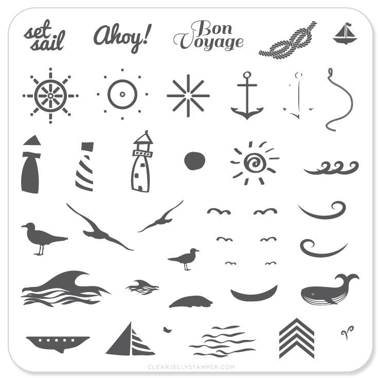 By the Sea (CjS-6) - CJS Small Stamping Plate