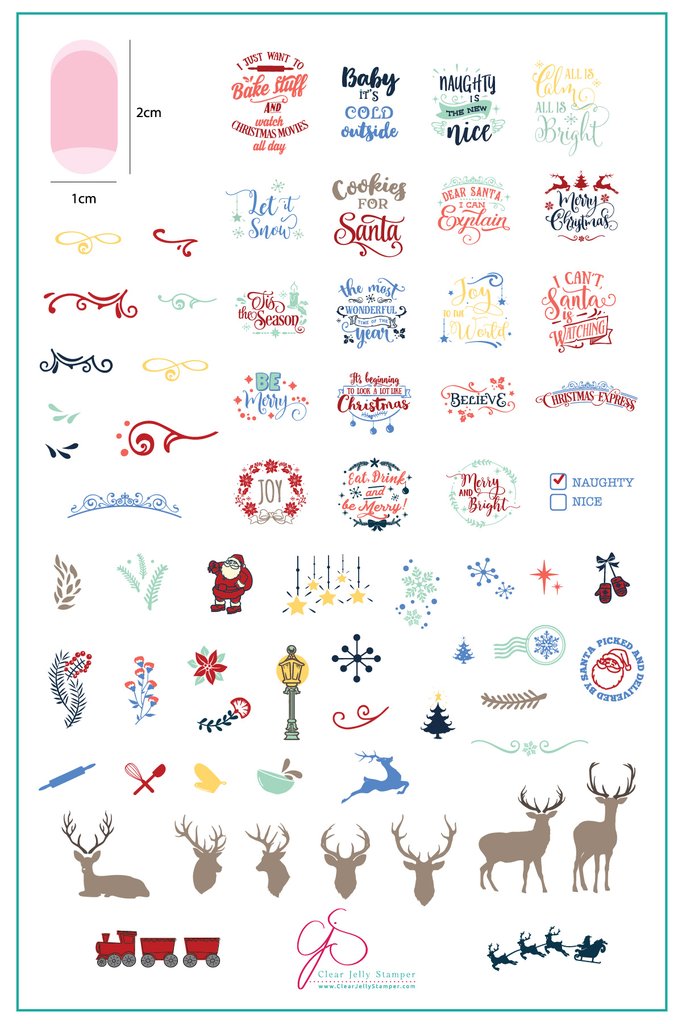 Christmas Express  (CjS C-29)  - Clear Jelly Stamping Plate Main image