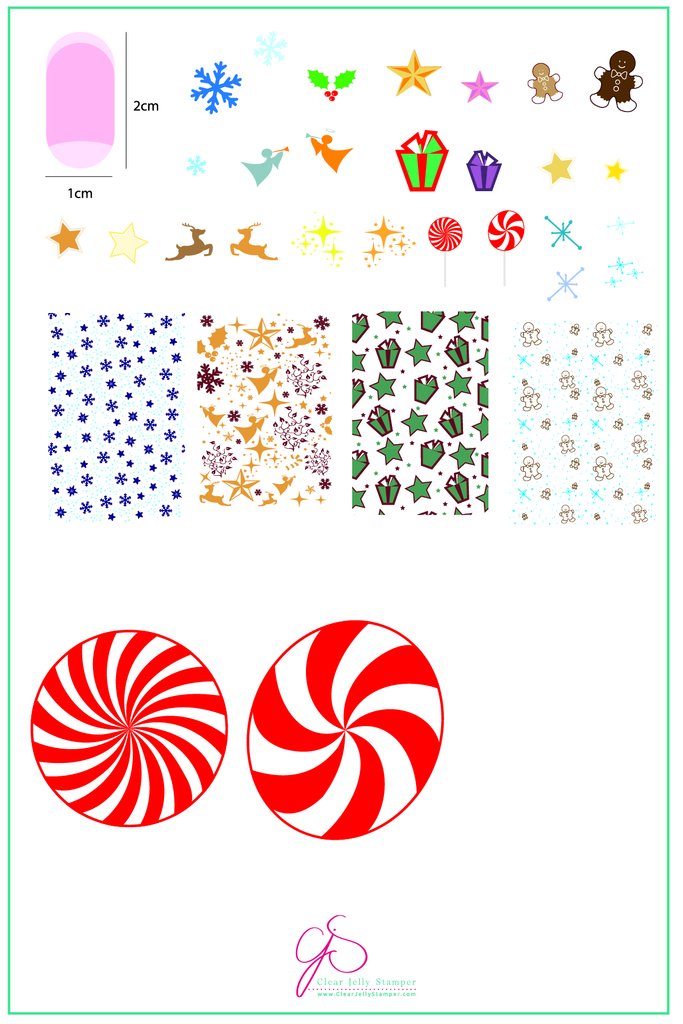 Pretty Paper - Candied (CjS C-27)  - Clear Jelly Stamping Plate Main image