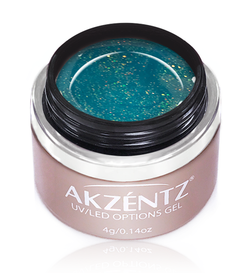 Sparkles Caribbean Teal - Akzentz Options UV/LED - LuvNailz Main image