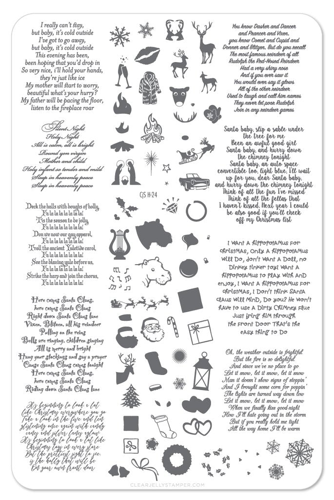 Carolling We Will Go (CjSC-12)  - Clear Jelly Stamping Plate Main image
