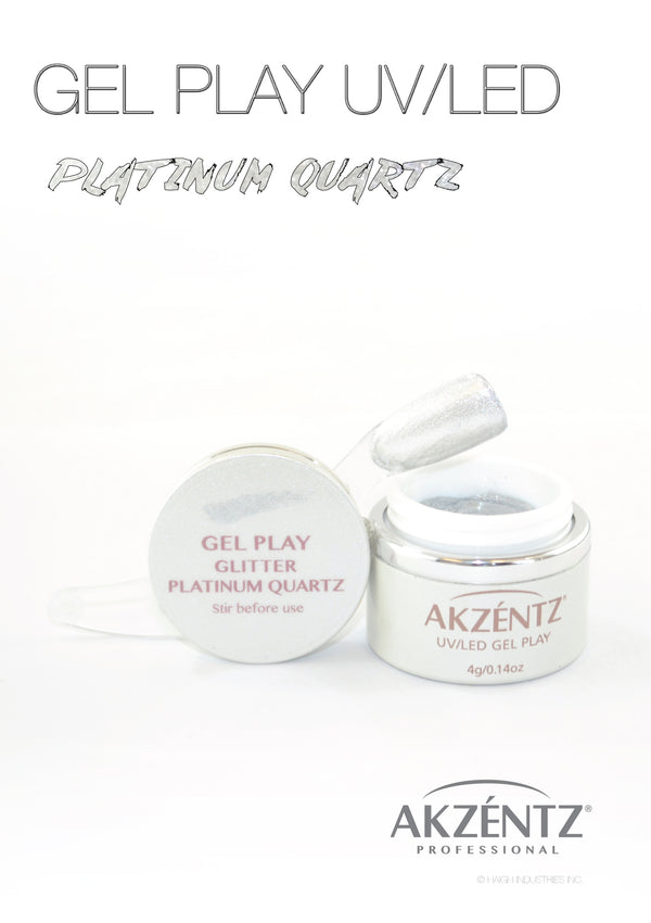 Glitter Platinum Quartz - Akzentz Gel Play UV/LED