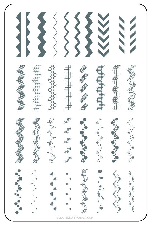 Chantel's Chevrons (CjS LC-36)   - Clear Jelly Stamping Plate Secondary image