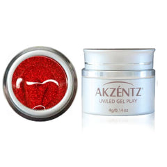 Glitter Cherry Red - Akzentz Gel Play UV/LED