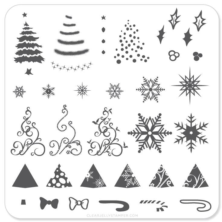 Christmas Tree (CjS- C01) - CJS Small Stamping Plate Main image