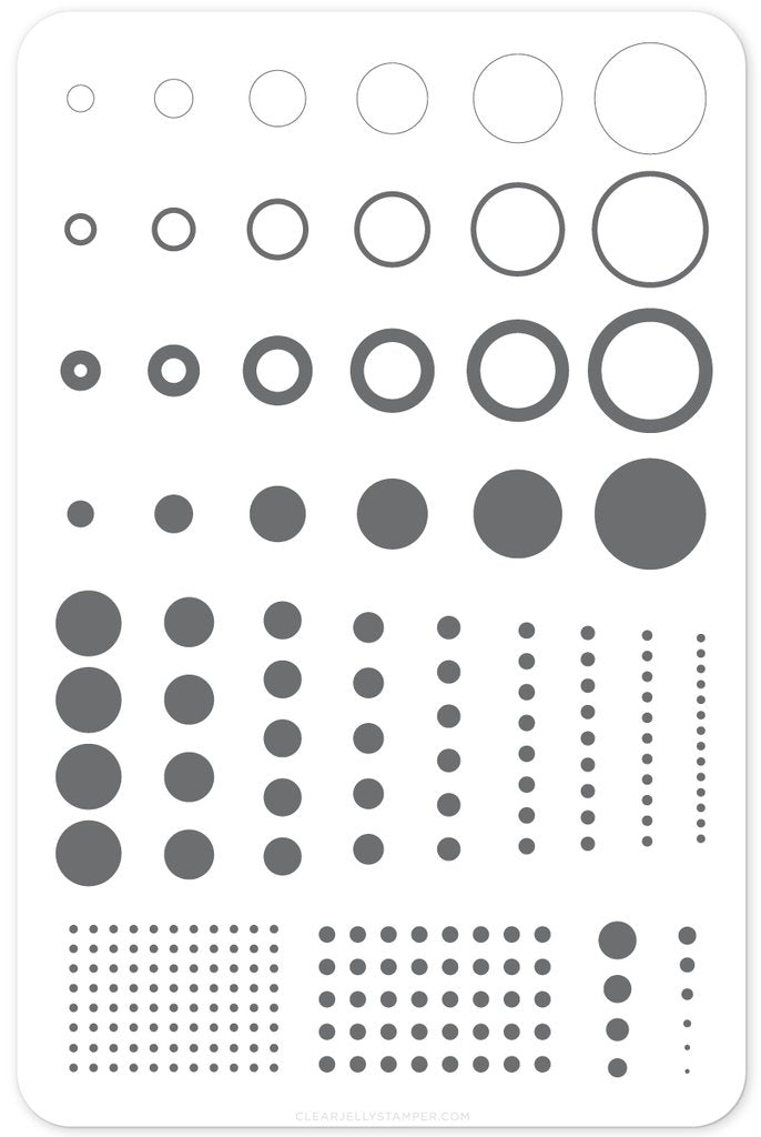 Circles (CjS-53) - Clear Jelly Stamping Plate Main image