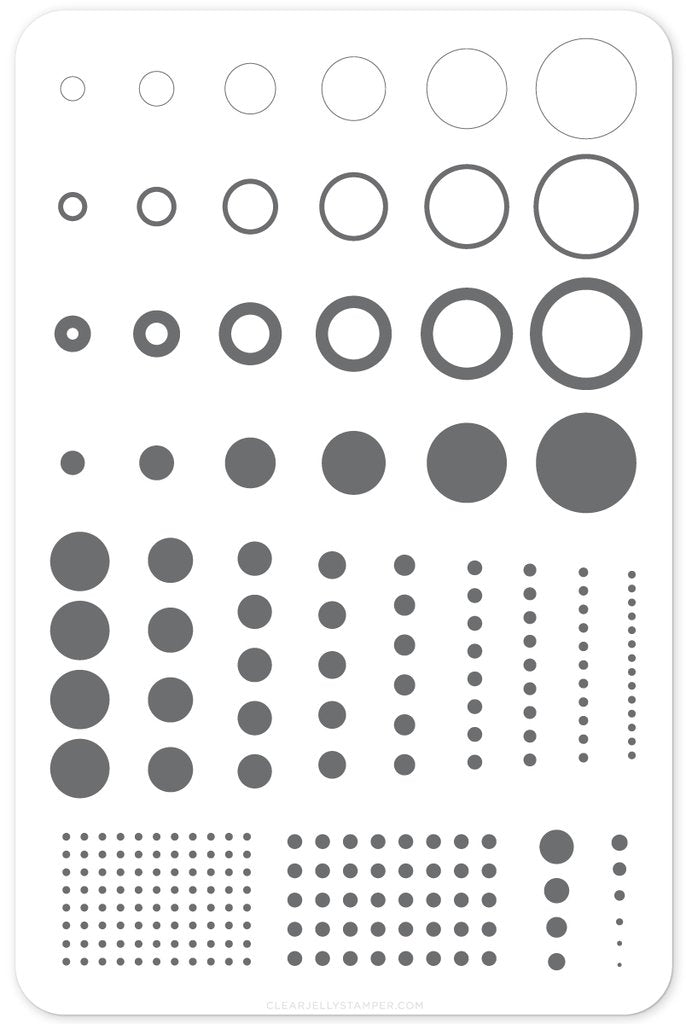 Circles (CjS-53) - Clear Jelly Stamping Plate