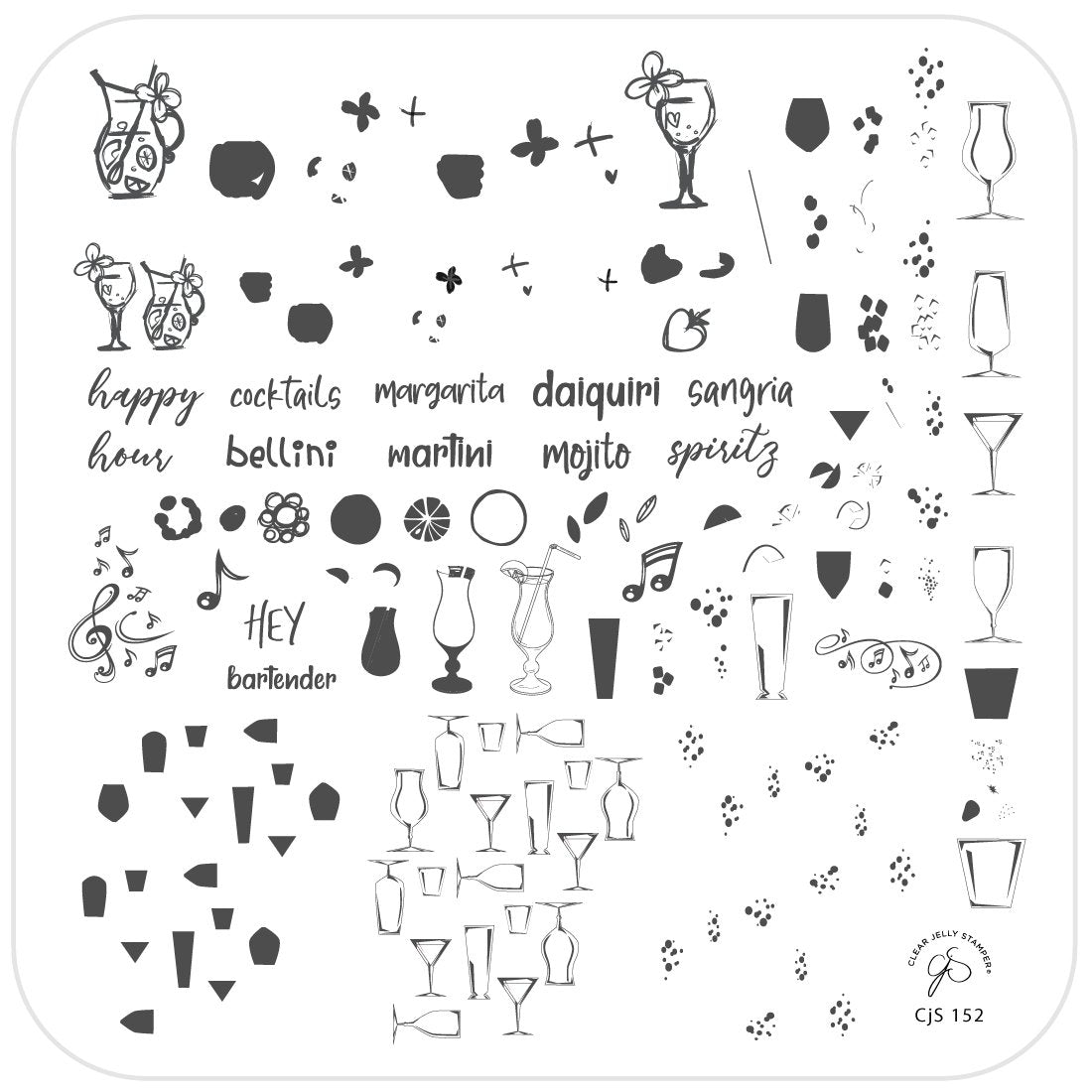 Hey Bartender (CjS-152) - CJS Medium Stamping Plate Secondary image