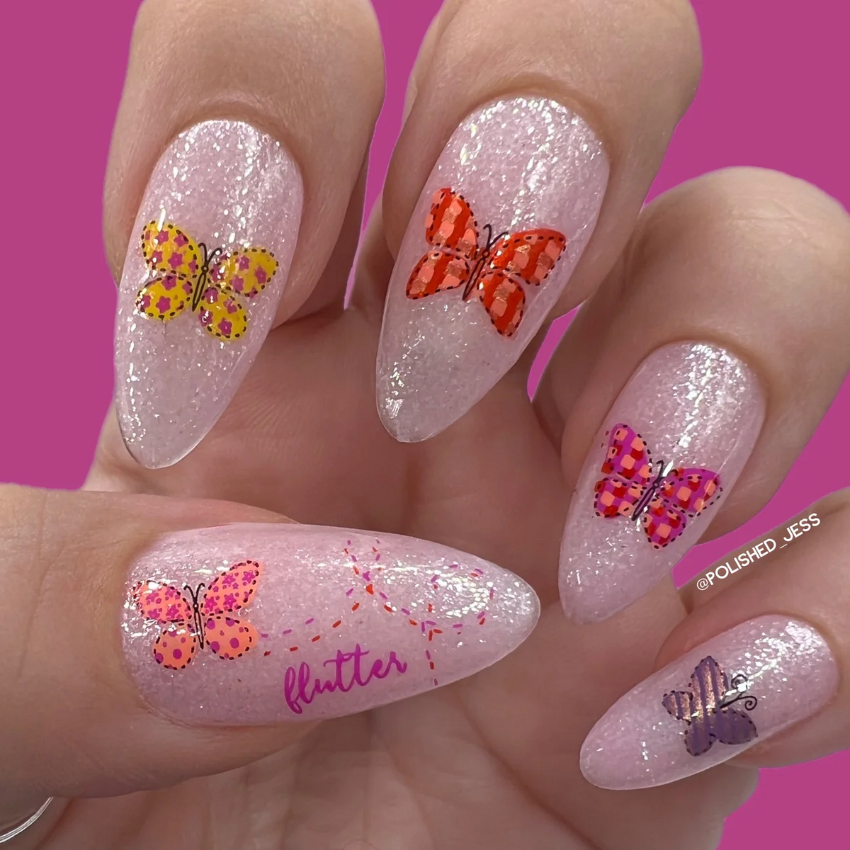 Patterned Spring ONE (CjS-285)  Steel Nail Art Stamping Plate