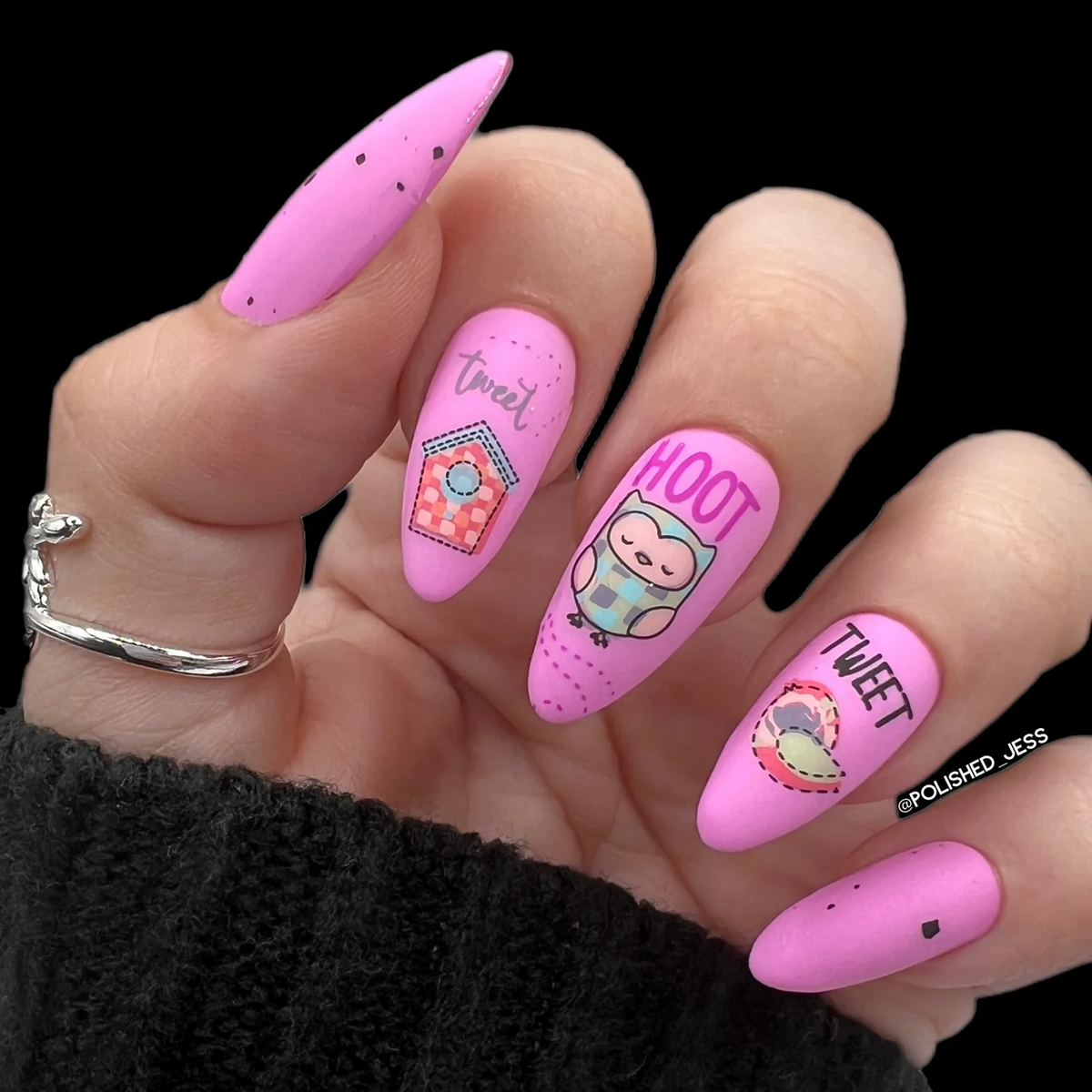 Patterned Spring TWO (CjS-286)  Steel Nail Art Stamping Plate