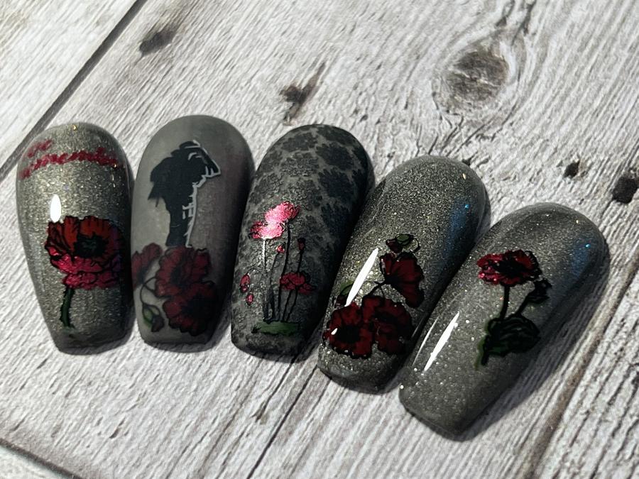 We Remember (CjSH-72) Steel Nail Art Medium Stamping Plate