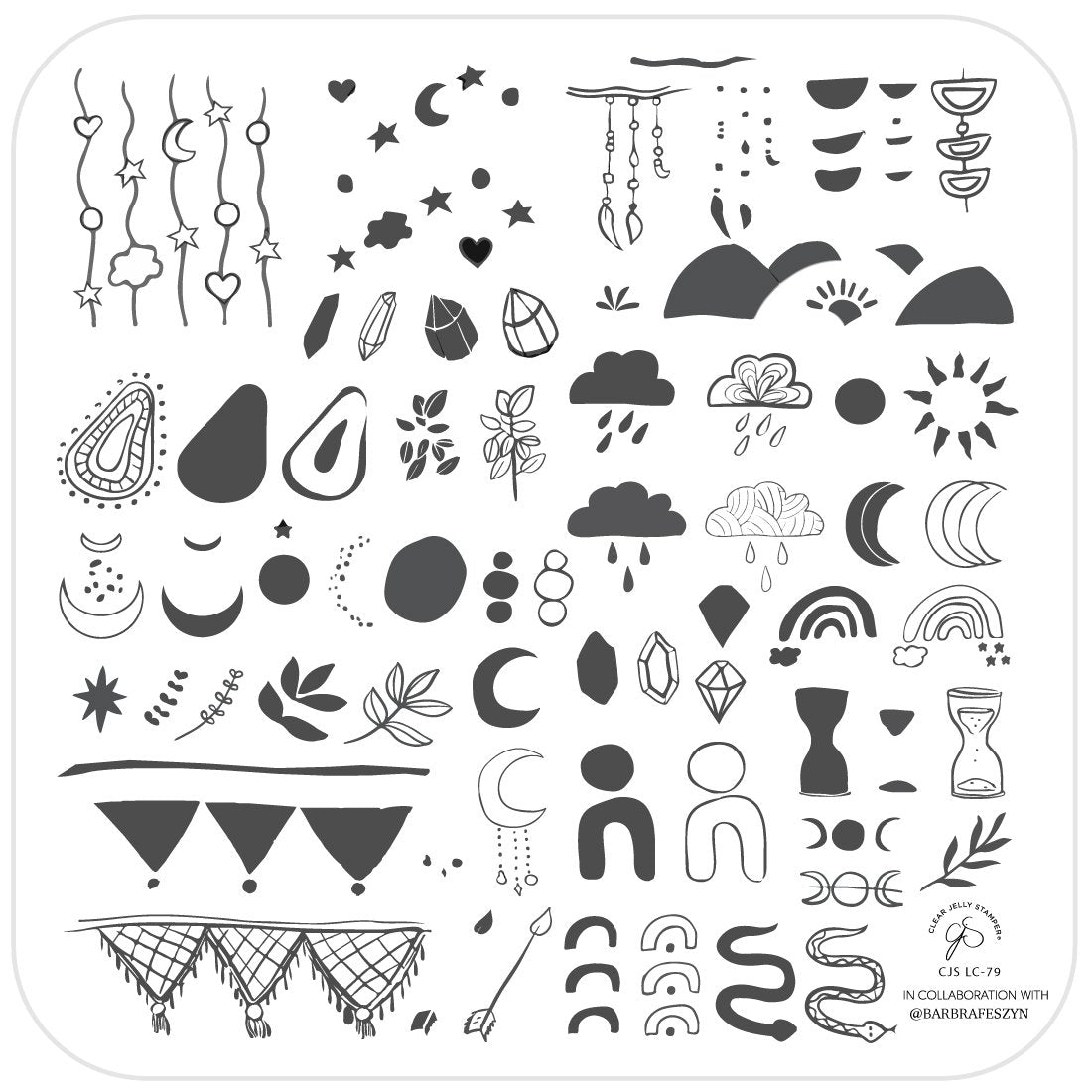 Sun Bloom (CjSLC-79) - CJS Medium Stamping Plate Secondary image