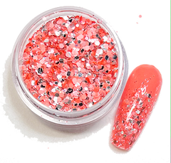Coral Crush Confetti Glitter