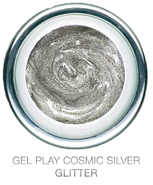 Glitter Cosmic Silver Metallic- Akzentz Gel Play UV/LED