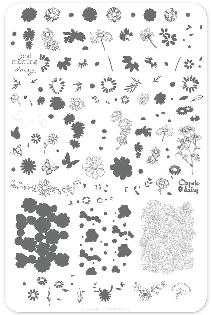 I Dream of Daisies (CjS-104) - Clear Jelly Stamping Plate Secondary image