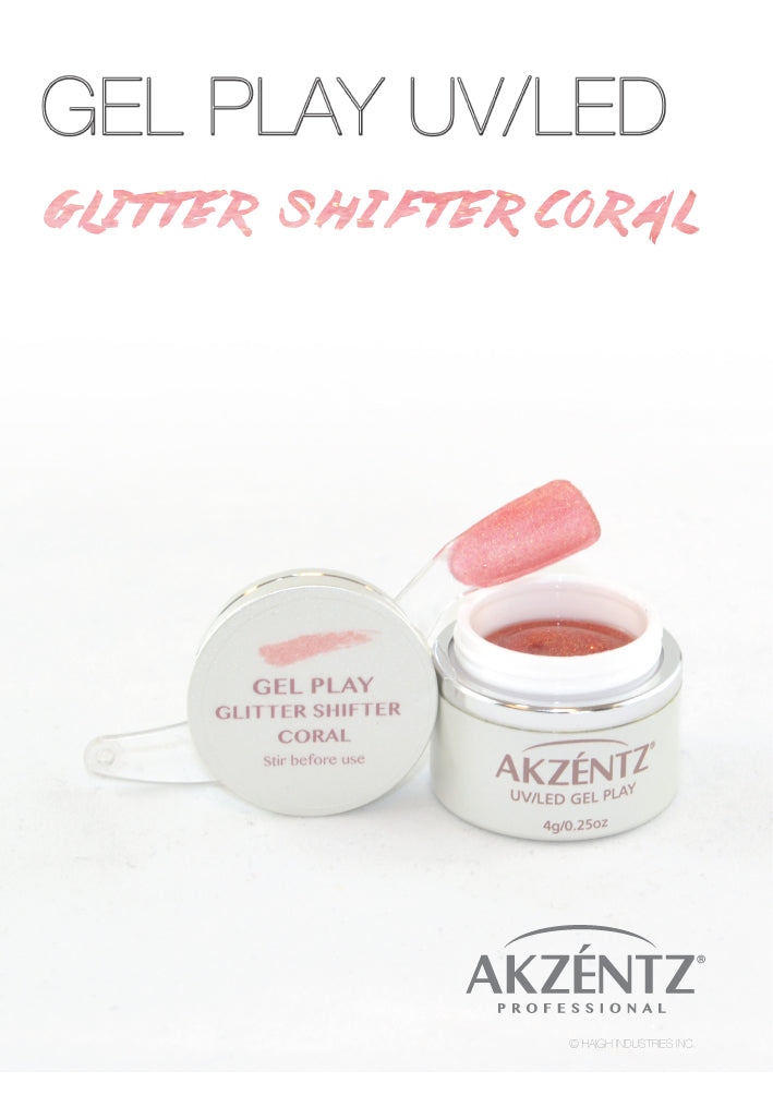 Glitter Shifter Coral - Akzentz Gel Play UV/LED