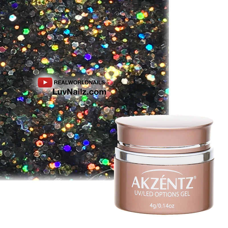 Aurora Pewter Glitter Gel - Akzentz Options UV/LED Secondary image