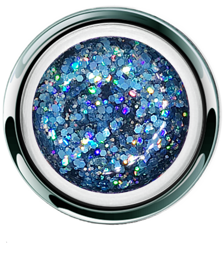Blue Crush Glitter Gel - Akzentz Gel Play UV/LED