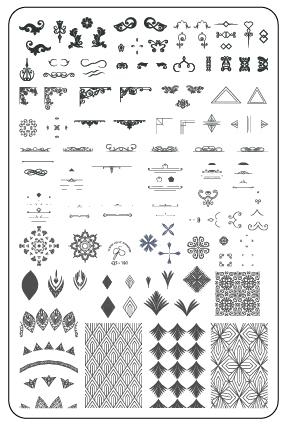 Delicate Deco (CjS-101)  - Clear Jelly Stamping Plate Secondary image