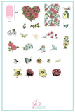 Delicate Garden (CjS-58) - Clear Jelly Stamping Plate