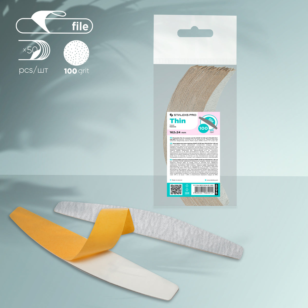 ZEBRA Nail File Half Moon / Crescent Refills - Fits Expert 40 Metal Files - 50 pieces Main image