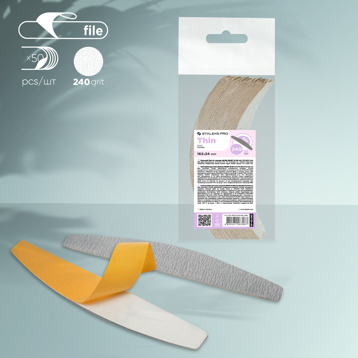 ZEBRA Nail File Half Moon / Crescent Refills - Fits Expert 40 Metal Files - 50 pieces