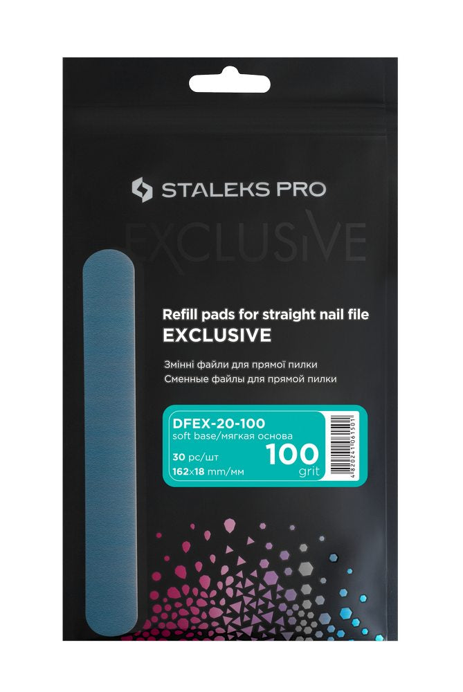 Staleks Pro EXCLUSIVE Padded Disposable Stick On files for Straight EXCLUSIVE 22 Nail File