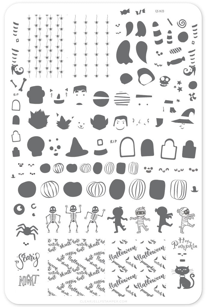 Dancing Skeletons (CjS H-23) - Clear Jelly Stamping Plate Secondary image