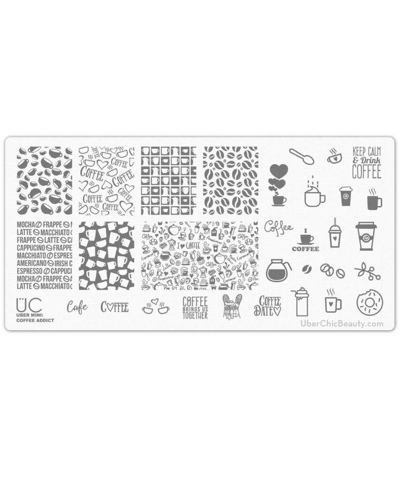 Coffee Addict - Uber Chic Mini Stamping Plate Main image