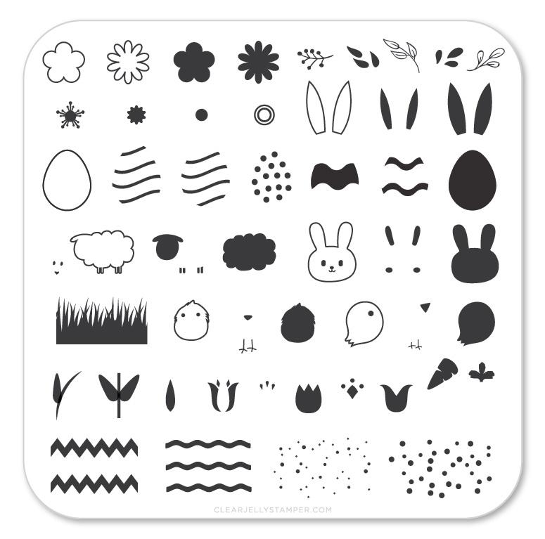 Easter 2 (CjSH-07) - CJS Small Stamping Plate Main image