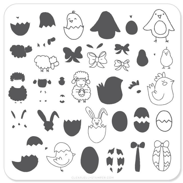 Easter 3 (CjSH-08) - CJS Small Stamping Plate Main image
