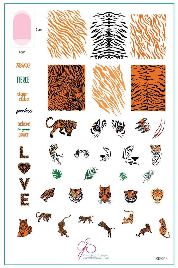 Wild Kingdom – Eye of the Tiger (CjS-214)  - Clear Jelly Stamping Plate