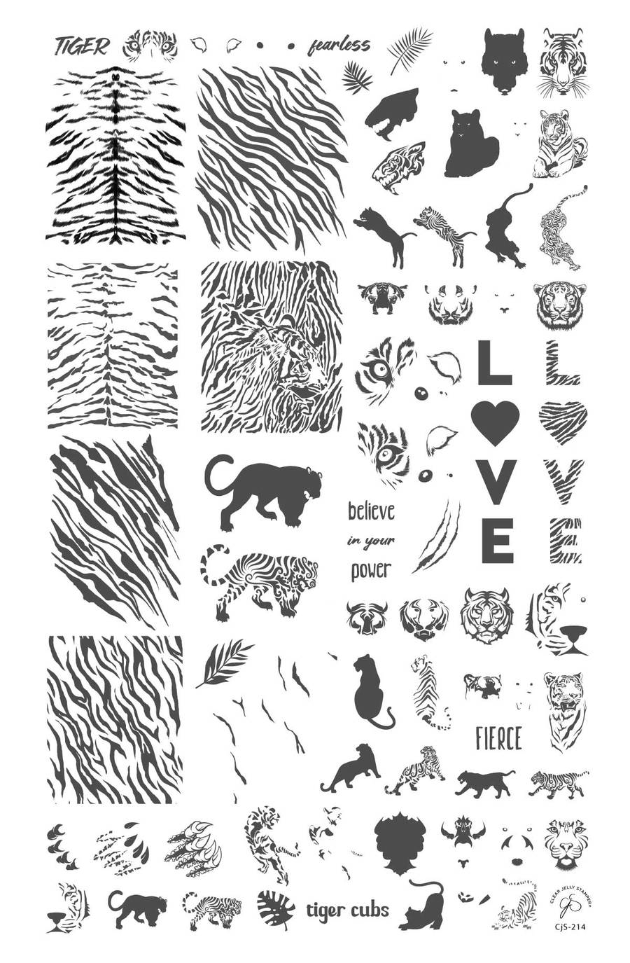 Wild Kingdom – Eye of the Tiger (CjS-214)  - Clear Jelly Stamping Plate Secondary image