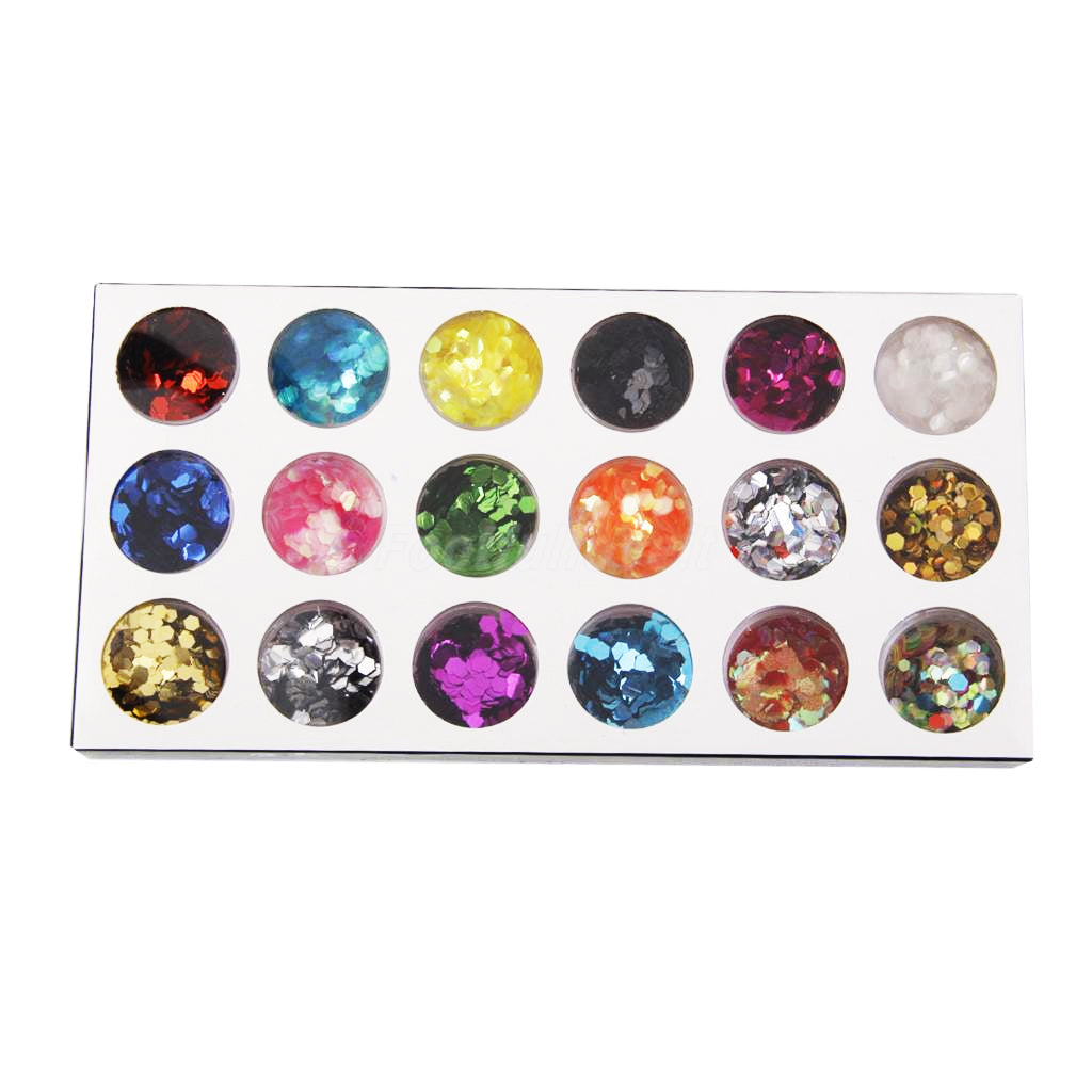 Set of 18 Hexagon Shape Nail art Secondary image