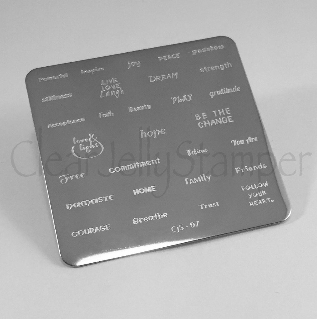 Feel the Love (CjS-07) - CJS Small Stamping Plate Secondary image