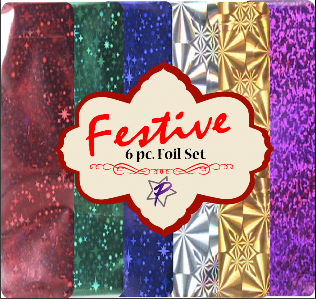 Festive Holiday Foil Set of 5 Main image