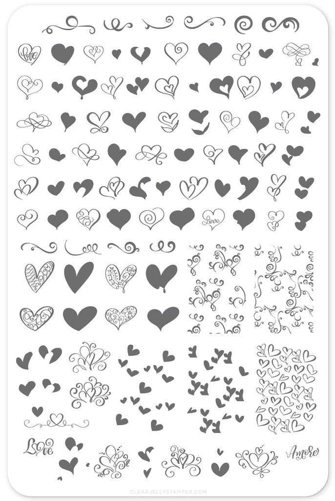Flirty Flourish (CjS V-11) - Clear Jelly Stamping Plate Secondary image