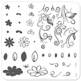 Floral Swirl 2 (CjS-14) - CJS Small Stamping Plate