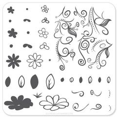 Floral Swirl 2 (CjS-14) - CJS Small Stamping Plate