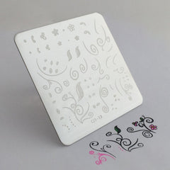 Floral Swirl 1 (CjS-13) - CJS Small Stamping Plate