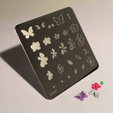 Flower and Butterfly (CjS-01) - CJS Small Stamping Plate
