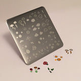 Flower and Sky Doodle (CjS-21) - CJS Small Stamping Plate