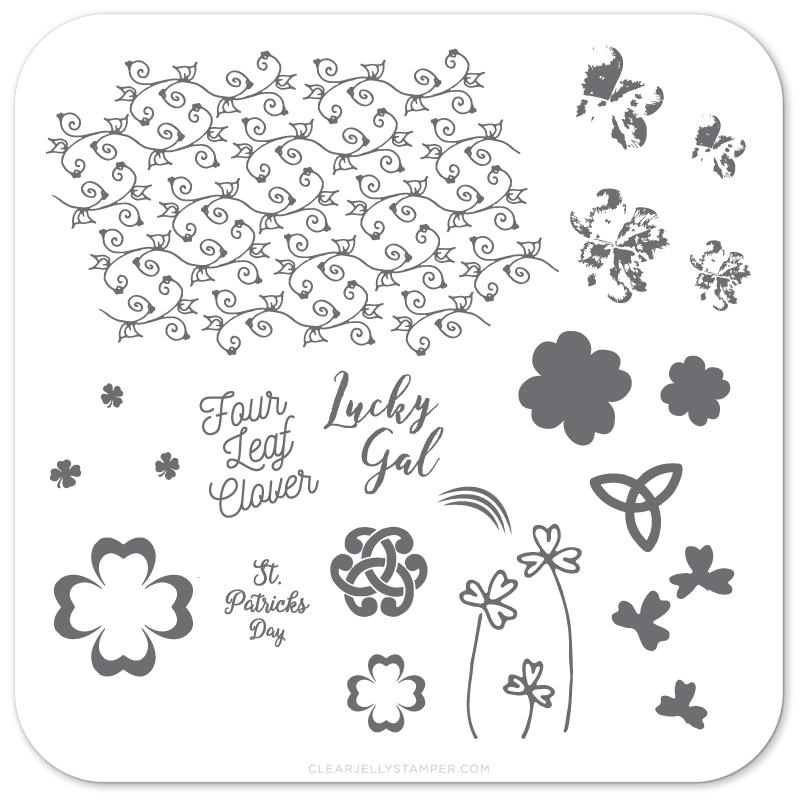 Four Leaf Clover (CjSH-18) - CJS Small Stamping Plate