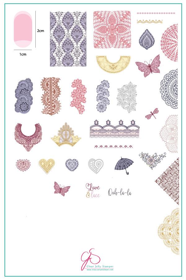 Frill Seeker (CjS V-13) - Clear Jelly Stamping Plate Main image