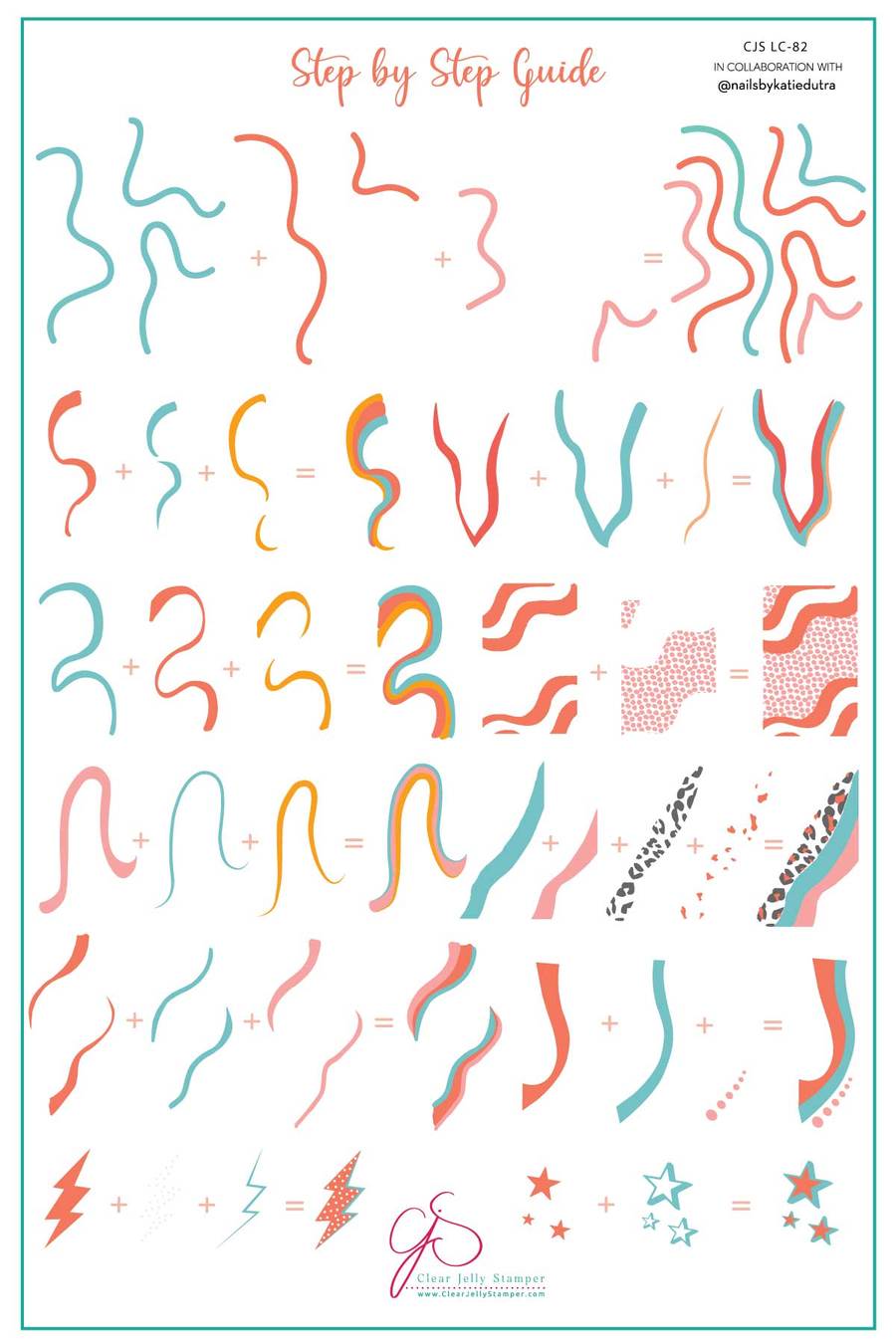Funky Swirls (CjSLC-82) - Clear Jelly Stamping Plate